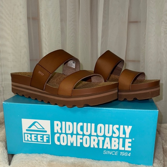 Reef Shoes - Reef Cushion Vista Hi Espresso Duo Double Strap Slides